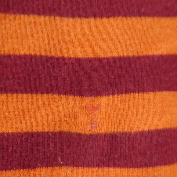 DELIA'S | xs - extra small | Striped Orange and Burgundy Long Sleeve Shirt - Picture 15 of 15
